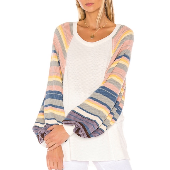Free People Sweaters - NWT Free People We The Free Rainbow Dreams Top